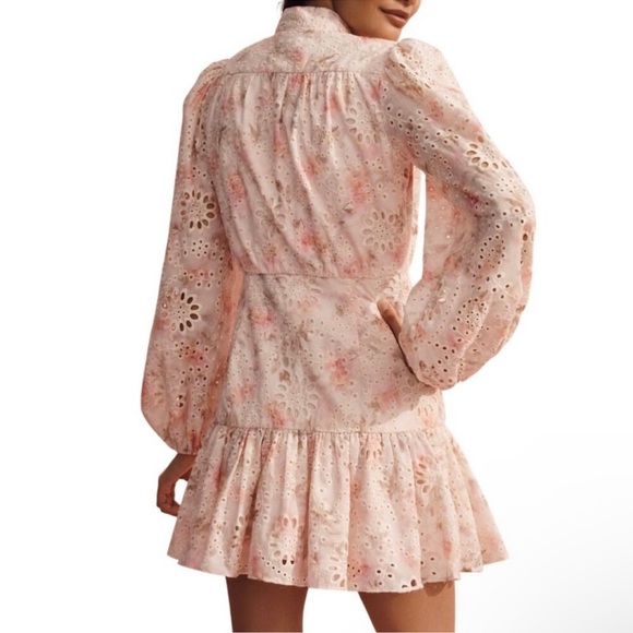 NWT! Bardot Hendry Long-Sleeve Floral Lace Mini Dress - Multiple 🪐 - Picture 4 of 13